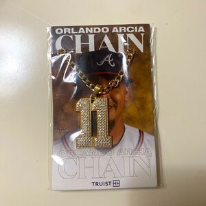VINTAGE ORLANDO ARCIA, ATLANTA BRAVES #11 CHAIN! ONLY 15,000 MADE!!!!1️⃣1️⃣⛓️⚾️